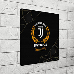 Холст квадратный Лого Juventus и надпись Legendary Football Club на, цвет: 3D-принт — фото 2