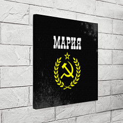 Холст квадратный Имя Мария и желтый символ СССР со звездой, цвет: 3D-принт — фото 2