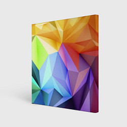Холст квадратный Зд радуга, цвет: 3D-принт