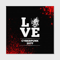 Холст квадратный Cyberpunk 2077 Love Классика, цвет: 3D-принт — фото 2