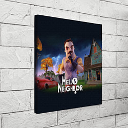 Холст квадратный Hello Neighbor игра Привет сосед, цвет: 3D-принт — фото 2
