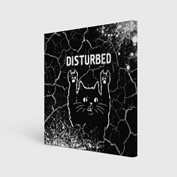 Картина квадратная Группа Disturbed и Рок Кот