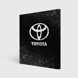 Картина квадратная Toyota с потертостями на темном фоне