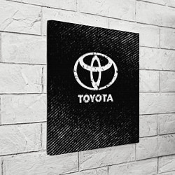 Холст квадратный Toyota с потертостями на темном фоне, цвет: 3D-принт — фото 2