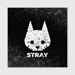 Холст квадратный Stray с потертостями на темном фоне, цвет: 3D-принт — фото 2