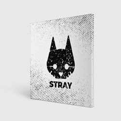 Картина квадратная Stray с потертостями на светлом фоне