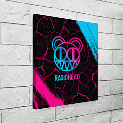 Холст квадратный Radiohead - neon gradient, цвет: 3D-принт — фото 2