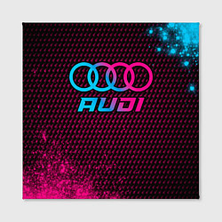 Холст квадратный Audi - neon gradient, цвет: 3D-принт — фото 2