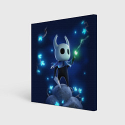 Картина квадратная Hollow Knight неоновые бабочки