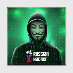 Холст квадратный Russian hacker green, цвет: 3D-принт — фото 2