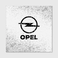 Холст квадратный Opel с потертостями на светлом фоне, цвет: 3D-принт — фото 2
