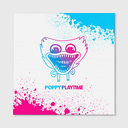Холст квадратный Poppy Playtime neon gradient style, цвет: 3D-принт — фото 2