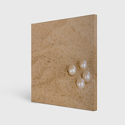 Картина квадратная Белый жемчуг на песке