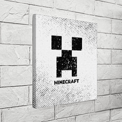 Холст квадратный Minecraft с потертостями на светлом фоне, цвет: 3D-принт — фото 2