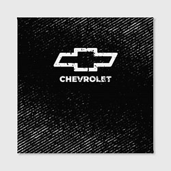 Холст квадратный Chevrolet с потертостями на темном фоне, цвет: 3D-принт — фото 2