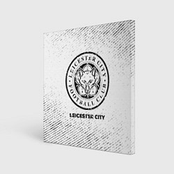 Картина квадратная Leicester City с потертостями на светлом фоне