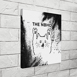 Холст квадратный The Neighbourhood рок кот на светлом фоне, цвет: 3D-принт — фото 2