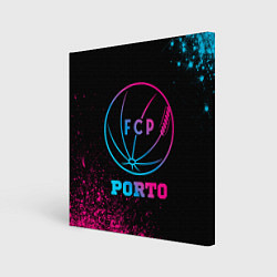 Холст квадратный Porto - neon gradient, цвет: 3D-принт