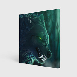 Холст квадратный Fantasy волк, цвет: 3D-принт
