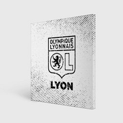 Картина квадратная Lyon с потертостями на светлом фоне
