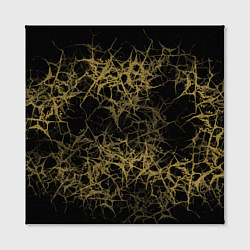 Холст квадратный Universe in golden crackles abstraction, цвет: 3D-принт — фото 2