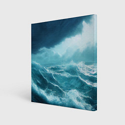 Картина квадратная Буря в море