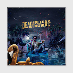 Холст квадратный Dead island 2 герой в ночи, цвет: 3D-принт — фото 2