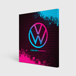 Картина квадратная Volkswagen - neon gradient