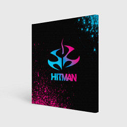 Картина квадратная Hitman - neon gradient