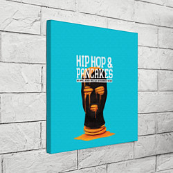 Холст квадратный Balaclava hip-hop and pancakes, цвет: 3D-принт — фото 2