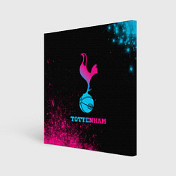 Холст квадратный Tottenham - neon gradient, цвет: 3D-принт