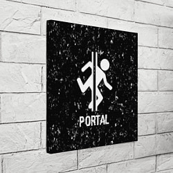 Холст квадратный Portal glitch на темном фоне, цвет: 3D-принт — фото 2