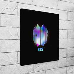 Холст квадратный BTS gradient logo, цвет: 3D-принт — фото 2