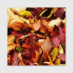 Холст квадратный Куча осенних листьев, цвет: 3D-принт — фото 2