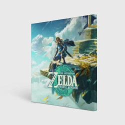 Холст квадратный The Legend of Zelda: Tears of the Kingdom Линк, цвет: 3D-принт