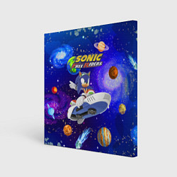 Холст квадратный Sonic Free Riders - Hedgehog - Racer, цвет: 3D-принт