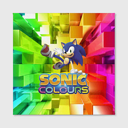 Холст квадратный Sonic Colours - Hedgehog - Video game, цвет: 3D-принт — фото 2