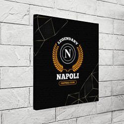 Холст квадратный Лого Napoli и надпись legendary football club на т, цвет: 3D-принт — фото 2