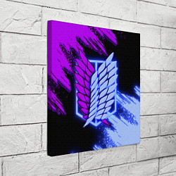 Холст квадратный Attack on Titan logo neon, цвет: 3D-принт — фото 2