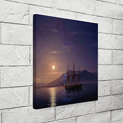Холст квадратный Парусник у берегов Крыма в лунную ночь Айвазовский, цвет: 3D-принт — фото 2