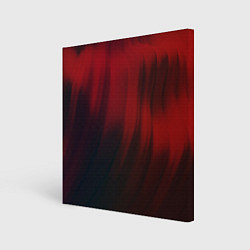 Картина квадратная Красные абстрактные волны во тьме