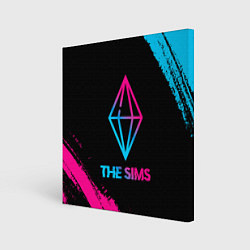 Картина квадратная The Sims - neon gradient