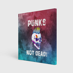 Картина квадратная Панки не умерли - череп с ирокезом