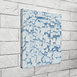 Холст квадратный Множество белых кубов в абстракции, цвет: 3D-принт — фото 2