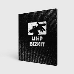 Картина квадратная Limp Bizkit с потертостями на темном фоне