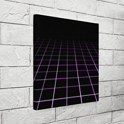 Холст квадратный Неоновая сетка - оптическая иллюзия, цвет: 3D-принт — фото 2