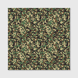 Холст квадратный Камуфляж Woodland мелкий, цвет: 3D-принт — фото 2