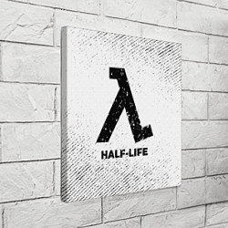Холст квадратный Half-Life с потертостями на светлом фоне, цвет: 3D-принт — фото 2