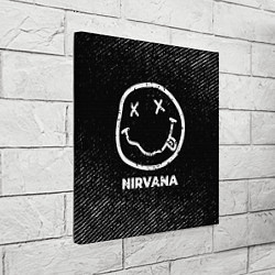 Холст квадратный Nirvana с потертостями на темном фоне, цвет: 3D-принт — фото 2