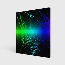 Холст квадратный Неоновая абстракция, цвет: 3D-принт